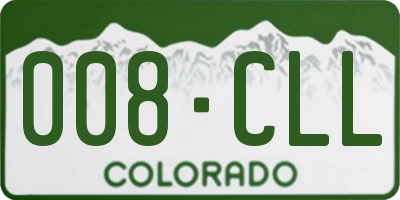 CO license plate 008CLL
