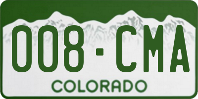 CO license plate 008CMA
