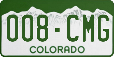 CO license plate 008CMG