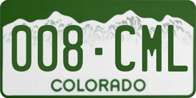 CO license plate 008CML