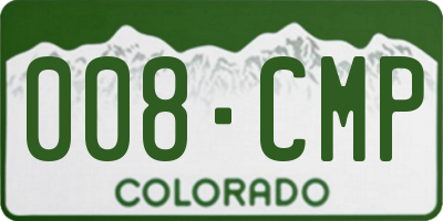 CO license plate 008CMP