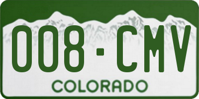 CO license plate 008CMV