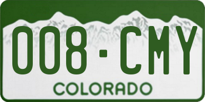 CO license plate 008CMY