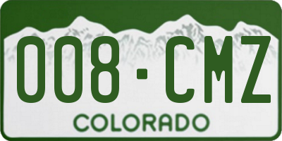 CO license plate 008CMZ