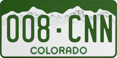 CO license plate 008CNN