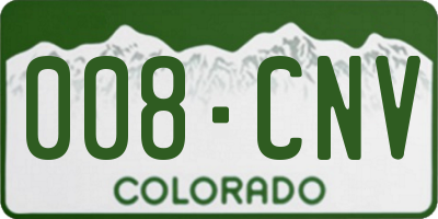 CO license plate 008CNV