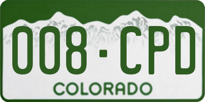 CO license plate 008CPD