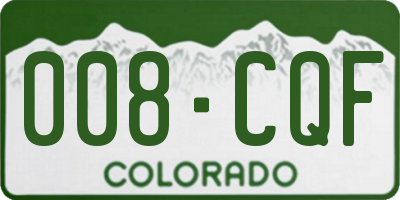 CO license plate 008CQF
