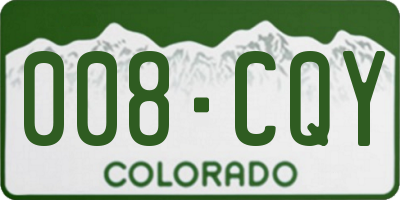 CO license plate 008CQY