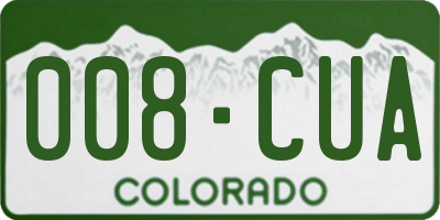 CO license plate 008CUA