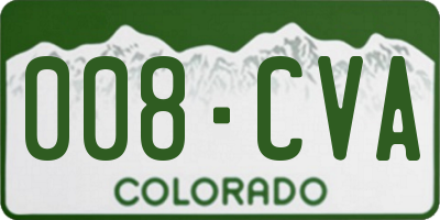 CO license plate 008CVA