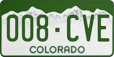 CO license plate 008CVE