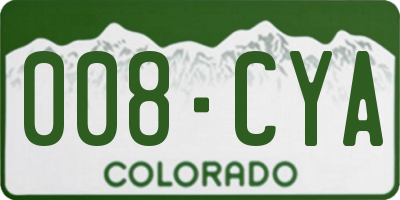 CO license plate 008CYA