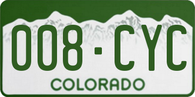 CO license plate 008CYC