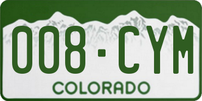 CO license plate 008CYM