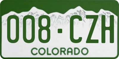 CO license plate 008CZH