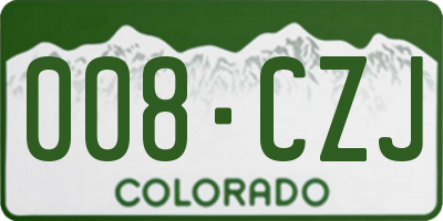 CO license plate 008CZJ