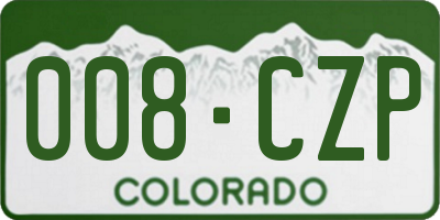 CO license plate 008CZP