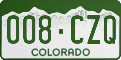 CO license plate 008CZQ