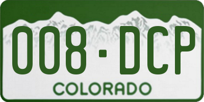 CO license plate 008DCP