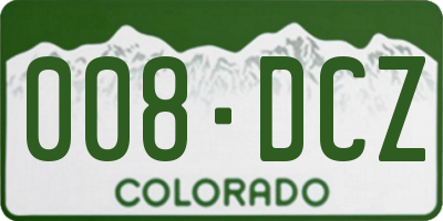 CO license plate 008DCZ