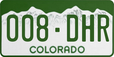 CO license plate 008DHR