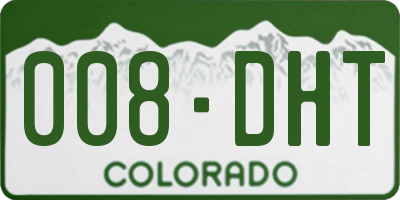CO license plate 008DHT