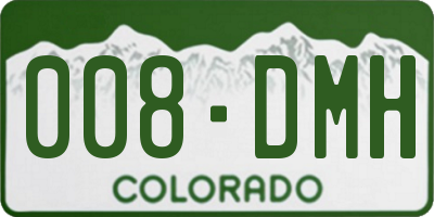 CO license plate 008DMH