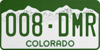CO license plate 008DMR