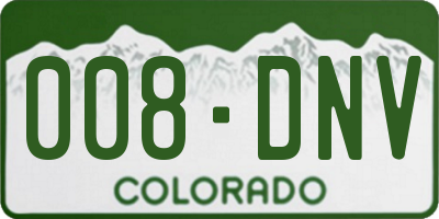 CO license plate 008DNV