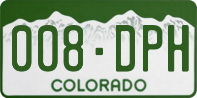 CO license plate 008DPH