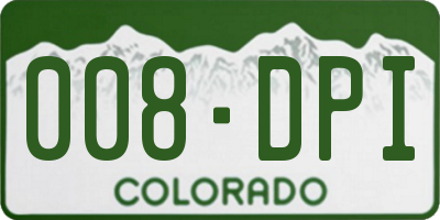 CO license plate 008DPI
