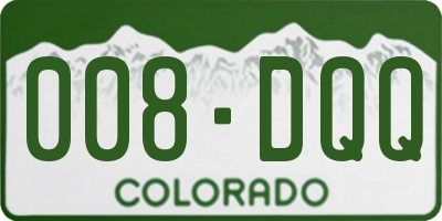 CO license plate 008DQQ