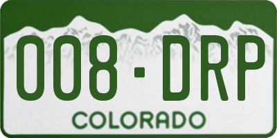 CO license plate 008DRP