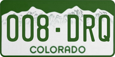 CO license plate 008DRQ