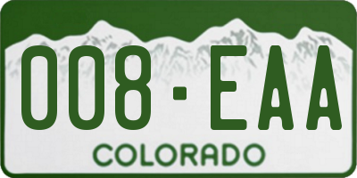 CO license plate 008EAA