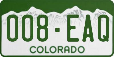 CO license plate 008EAQ