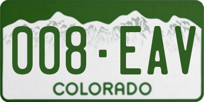 CO license plate 008EAV