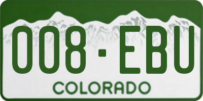 CO license plate 008EBU