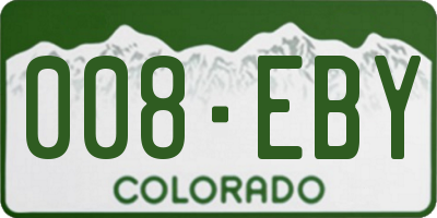 CO license plate 008EBY