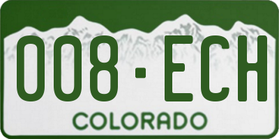CO license plate 008ECH