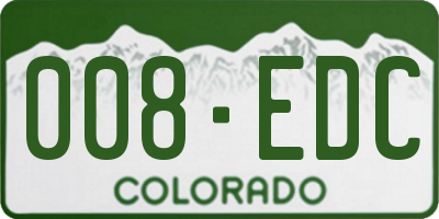 CO license plate 008EDC