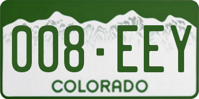 CO license plate 008EEY