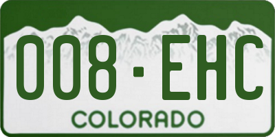 CO license plate 008EHC
