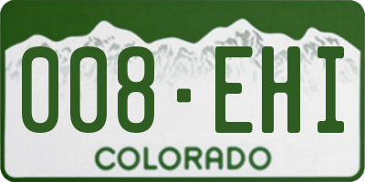 CO license plate 008EHI