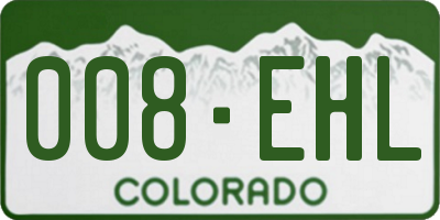 CO license plate 008EHL
