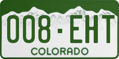 CO license plate 008EHT