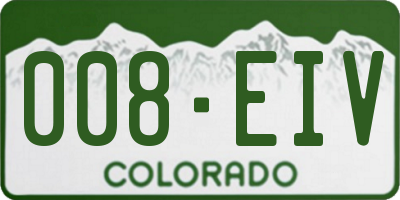 CO license plate 008EIV