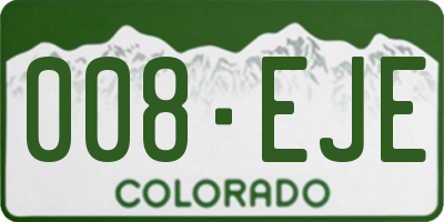 CO license plate 008EJE