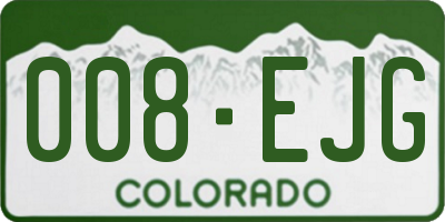 CO license plate 008EJG